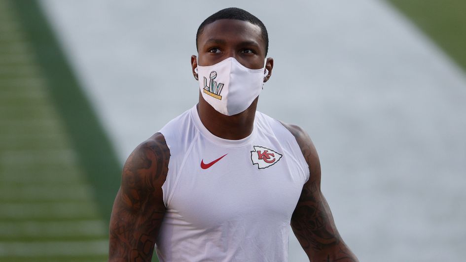 Mecole Hardman pictured prior to Super Bowl LV