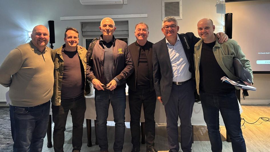 The panel for Ashton Under Lyne Golf Club's Festival preview night