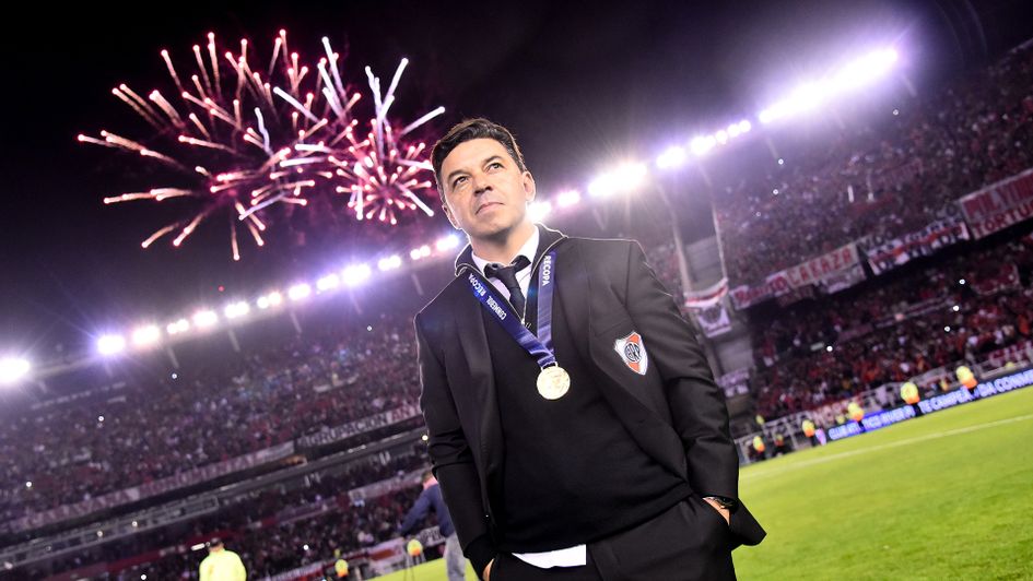 Marcelo Gallardo after winning the CONMEBOL Recopa Sudamericana 2019