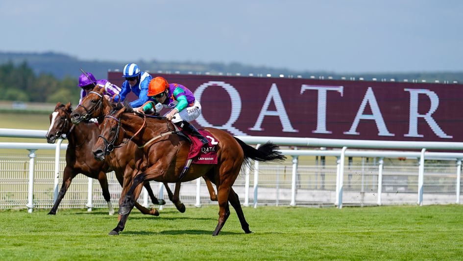 Lady Bowthorpe beats Zeyaadah to Nassau Stakes glory