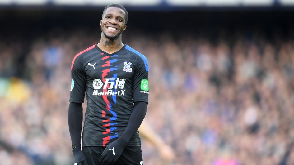 Wilfried Zaha: Crystal Palace man pictured in action against Everton