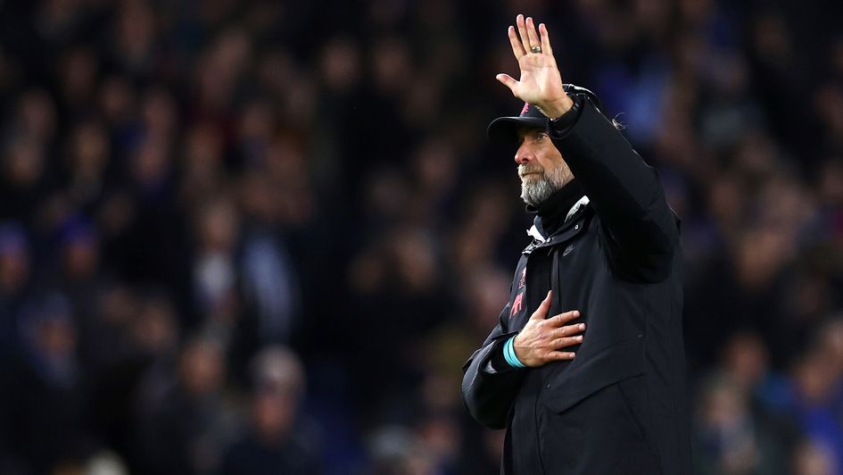 Jurgen Klopp reacts after defeat to Brighton