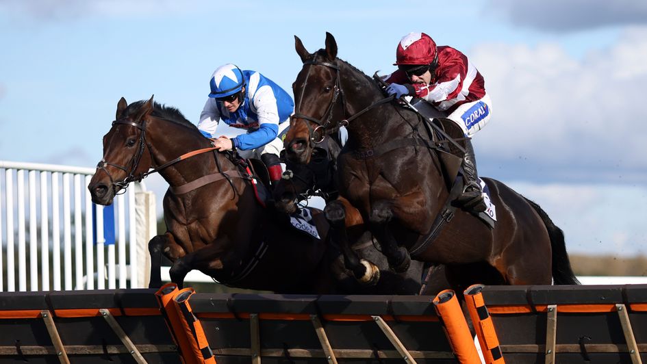 Soaring Glory (right) won in good style on his return at Ascot