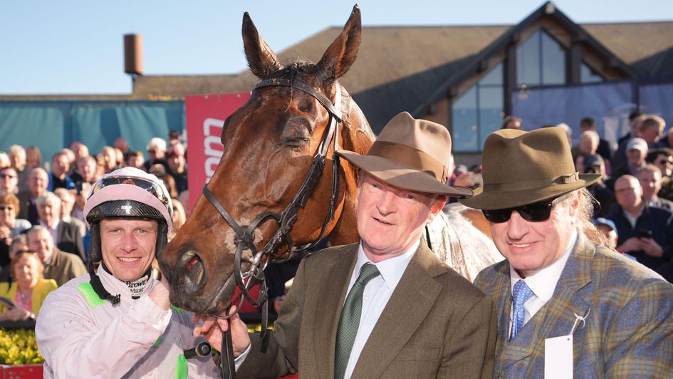 The Gaelic Warrior team celebrate at Punchestown