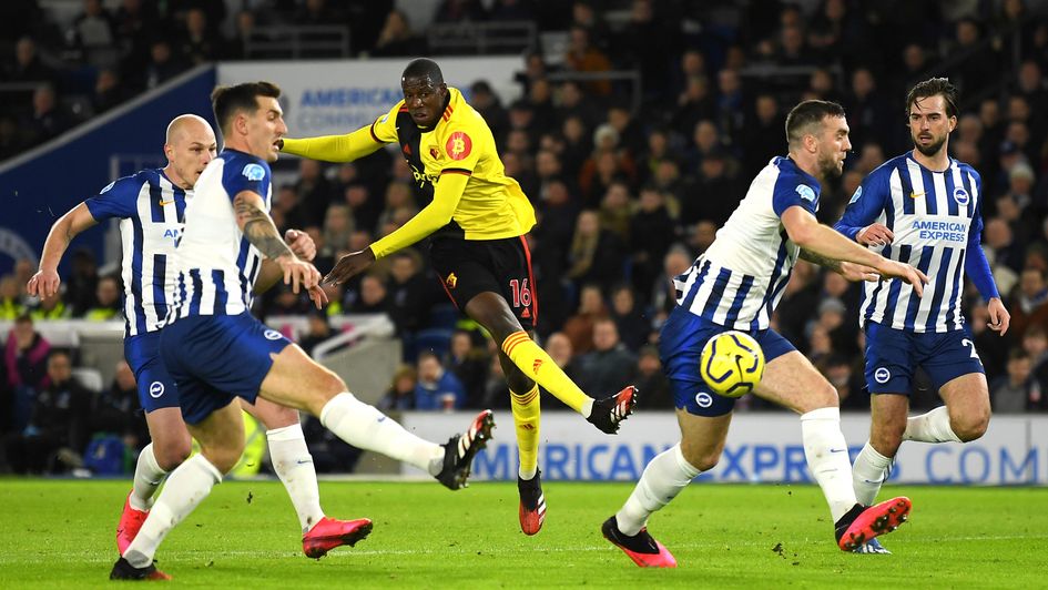 Abdoulaye Doucoure: Watford midfielder scores at Brighton in the Premier League