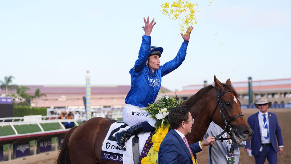 William Buick celebrates on Notable Speech