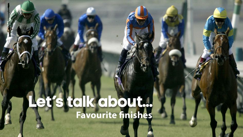 Johar, High Chaparral and Falbrav fight out the 2003 Breeders' Cup Turf