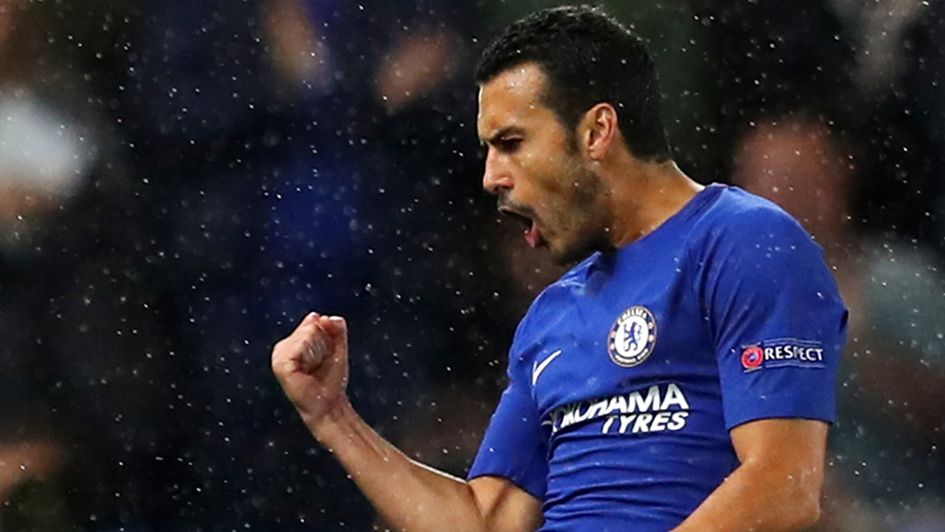 Chelsea's Pedro celebrates his goal