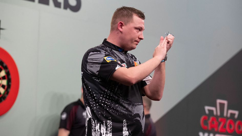 Chris Dobey at the Cazoo Masters (Taylor Lanning/PDC)