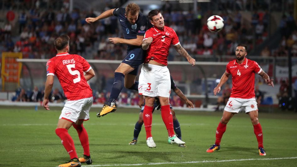 Harry Kane in action for England against Malta