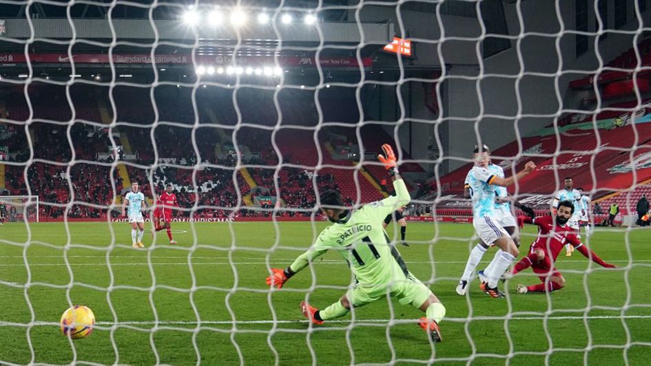 Mohamed Salah scores for Liverpool