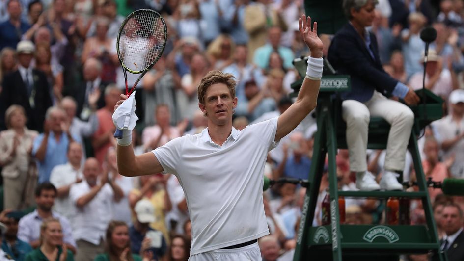 Kevin Anderson celebrates his victory