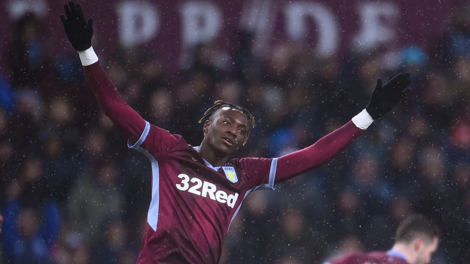 Aston Villa's in-form Tammy Abraham celebrates