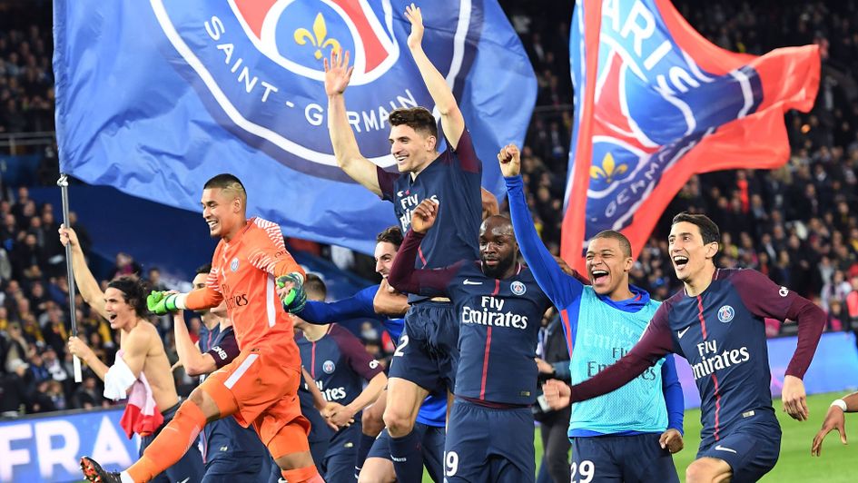 PSG celebrate landing the Ligue 1 title