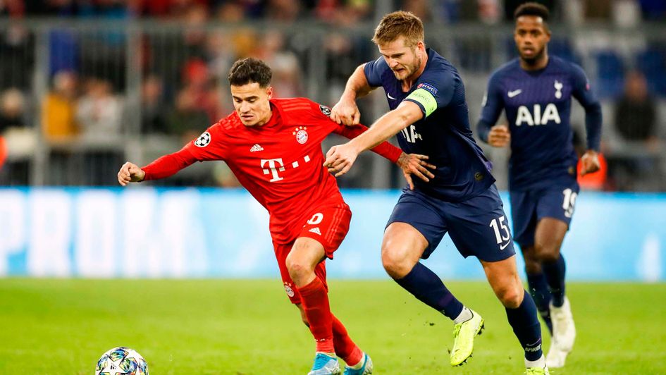 Philippe Coutinho in action for Bayern Munich against Tottenham