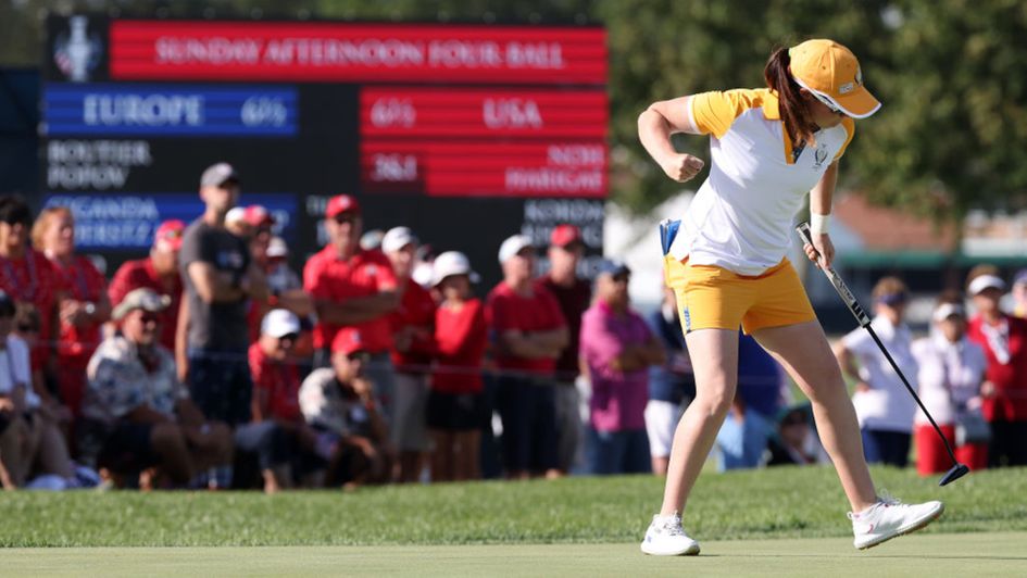 Leona Maguire sinks another putt
