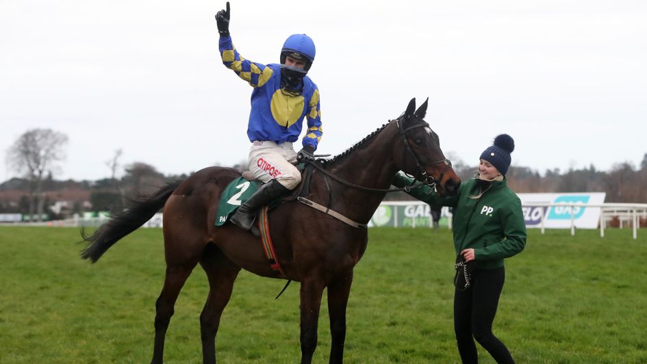 Danny Mullins celebrates on Kemboy