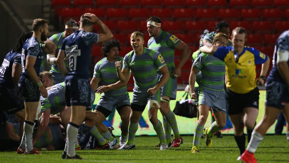 Newcastle celebrate their late try