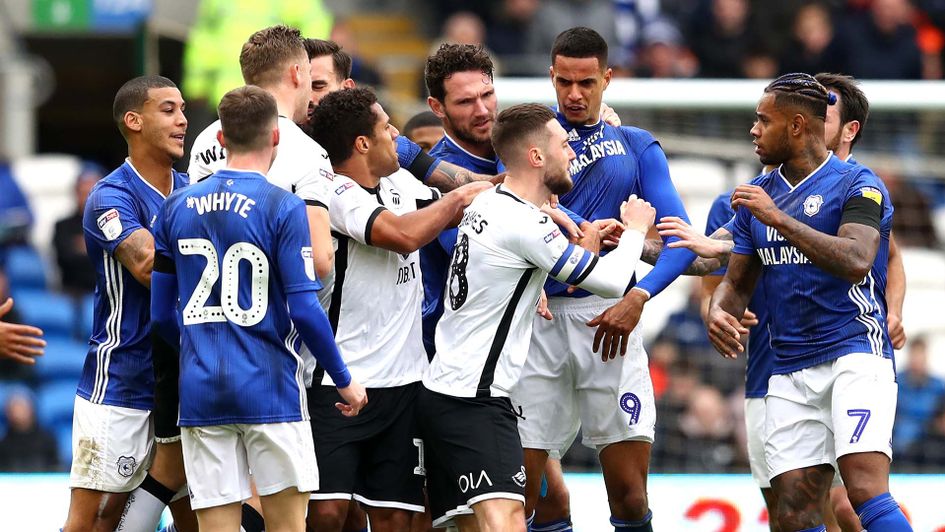 Angry scenes as Cardiff play Swansea in the Sky Bet Championship