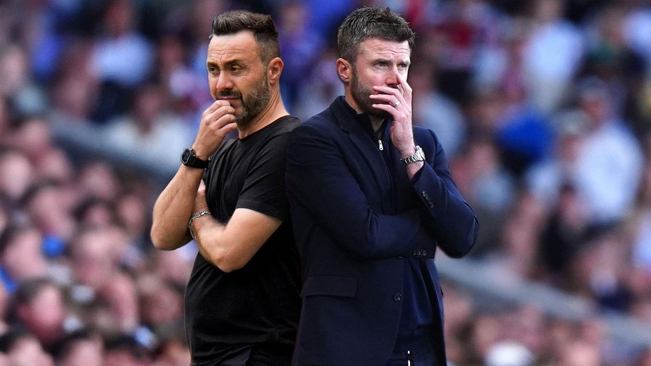 Roberto De Zerbi and Michael Carrick