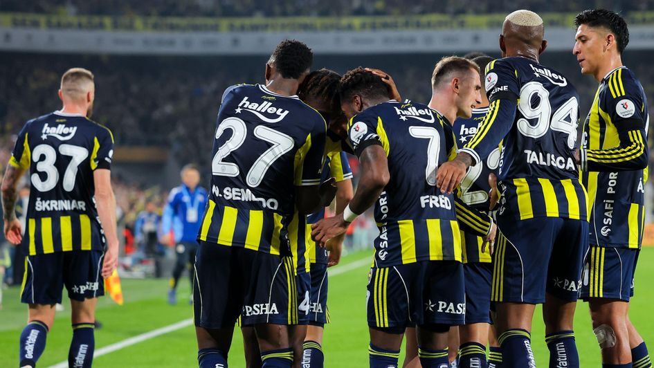 Fenerbahce players celebrate