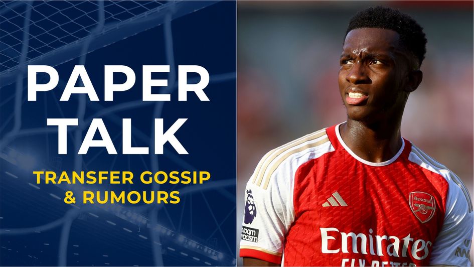 Paper Talk graphic with Arsenal's Eddie Nketiah