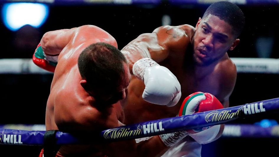 Anthony Joshua on his way to a stoppage win