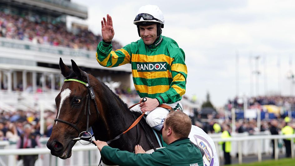 Aidan Coleman pictured on Jonbon at Aintree