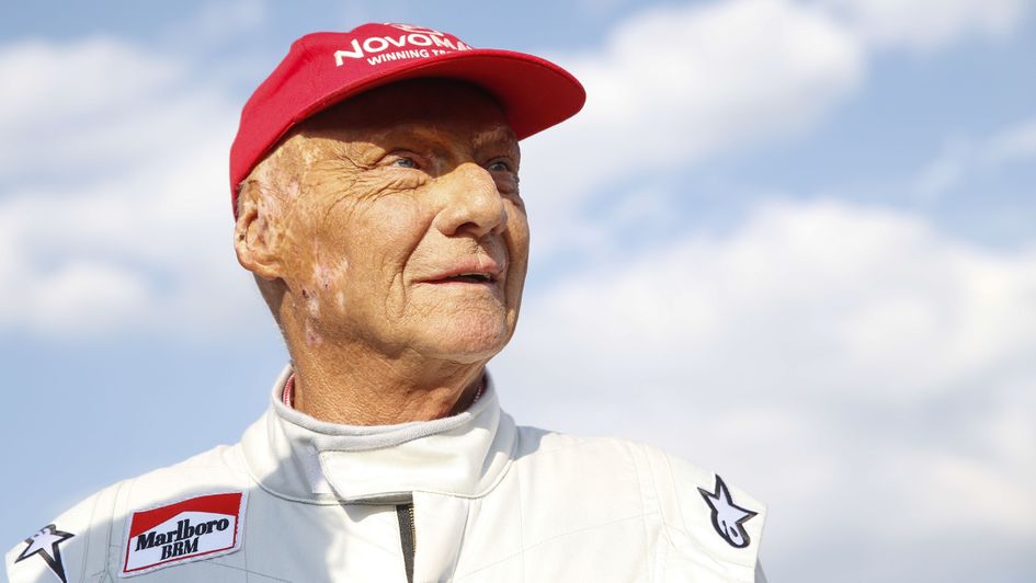 Niki Lauda: Austrian F1 champion, pictured at a legends race in 2018