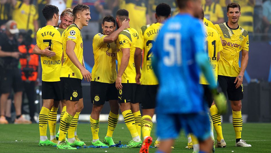 Borussia Dortmund celebrate a goal in the Champions League