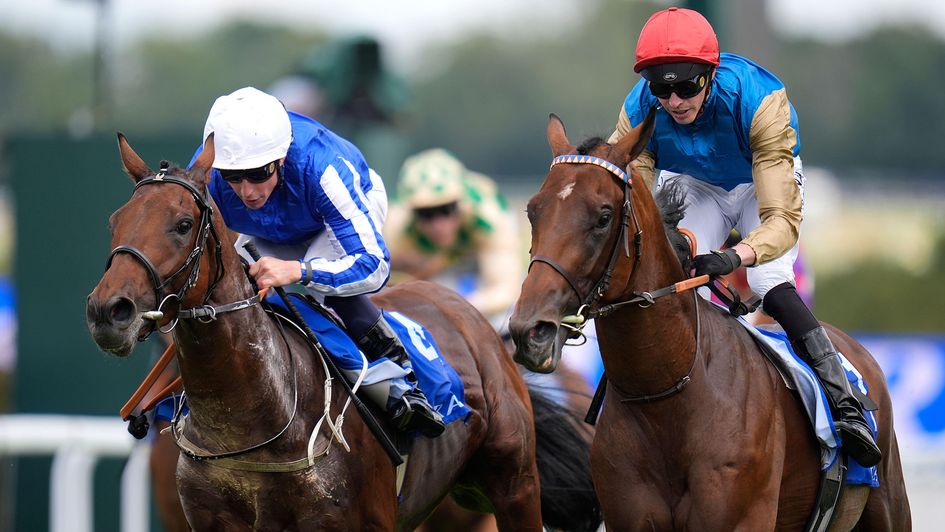 Best Secret (red cap) wins at Goodwood under James Doyle