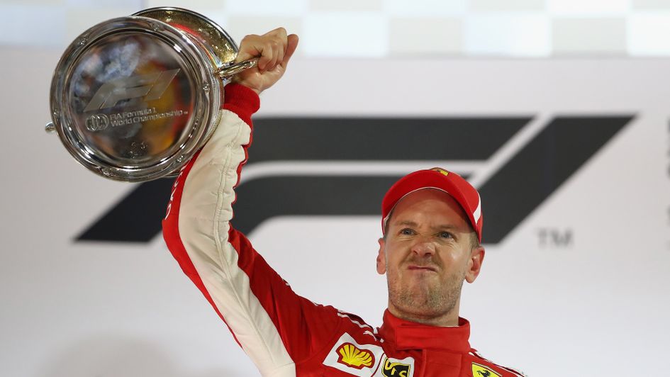 Sebastian Vettel celebrates