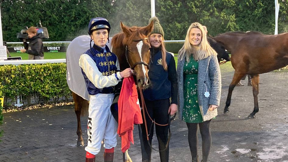 Azure Angel pictured after winning at Kempton