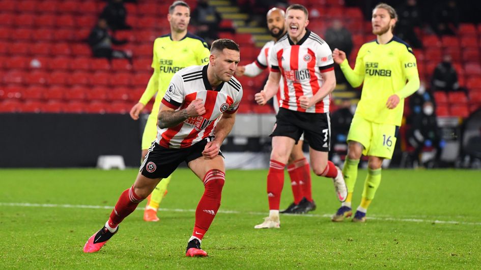Billy Sharp celebrates for Sheffield United