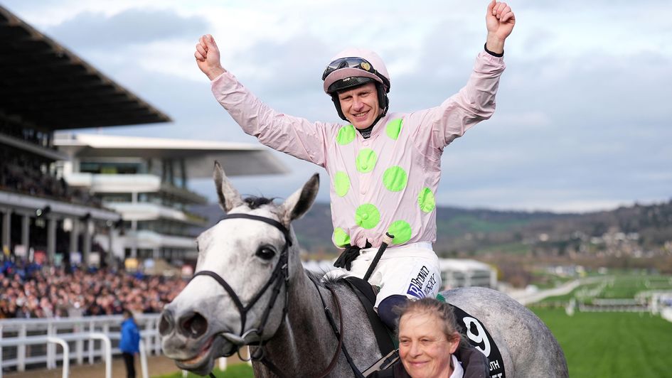 Paul Townend all smiles after landing the Unibet Champion Hurdle on Lossiemouth