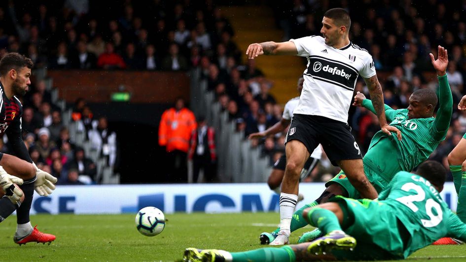 Aleksandar Mitrovic scores for Fulham against Watford