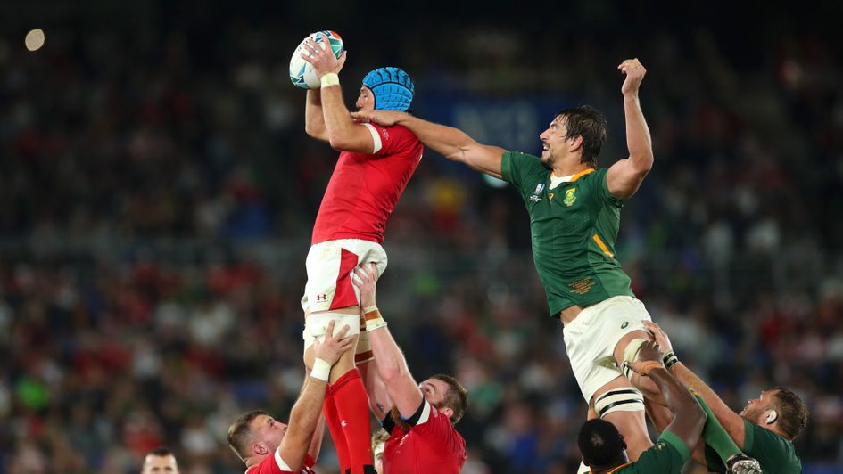 Justin Tipuric in action against New Zealand