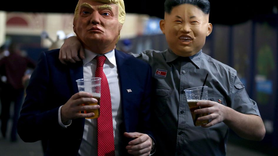 It would have been funnier had the man on the right dressed as Putin...