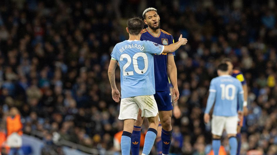 Joelinton and Bernardo Silva always have a feisty battle