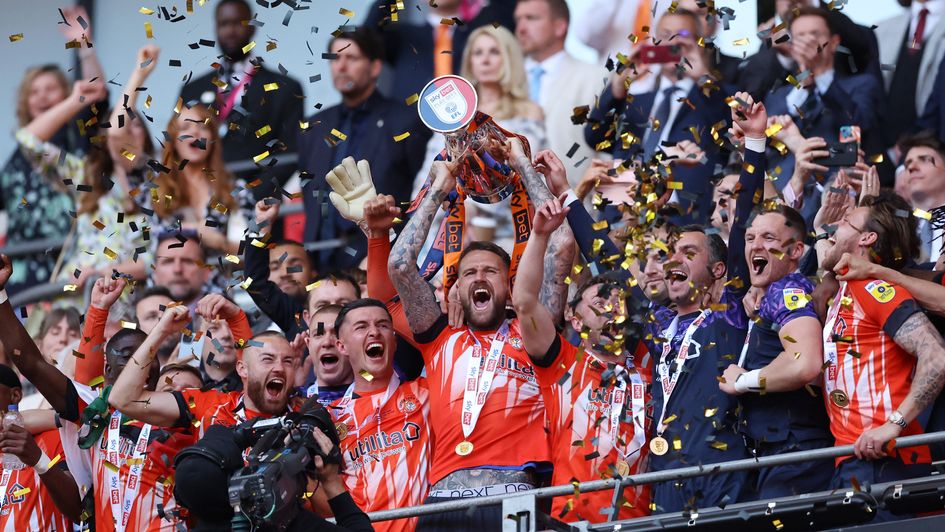 Luton win promotion to the Premier League
