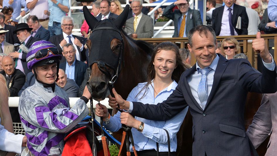 Callum Rodriguez and Iain Jardine celebrate with Nakeeta