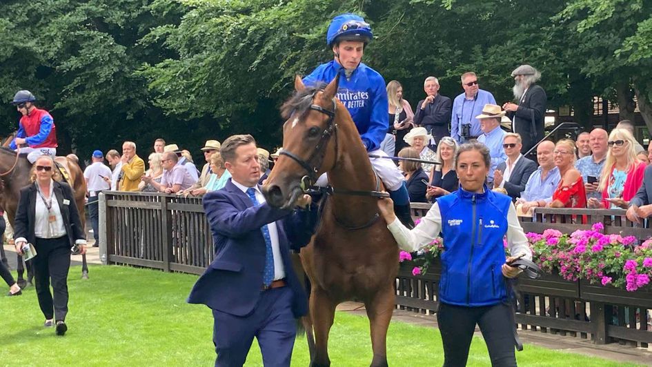 Fairy Cross after winning at Newmarket