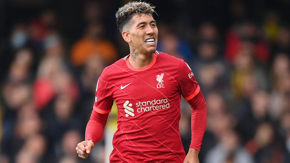 Roberto Firmino celebrates his hat-trick