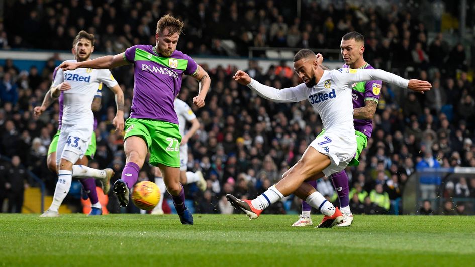 Kemar Roofe was on target for Leeds against Bristol City