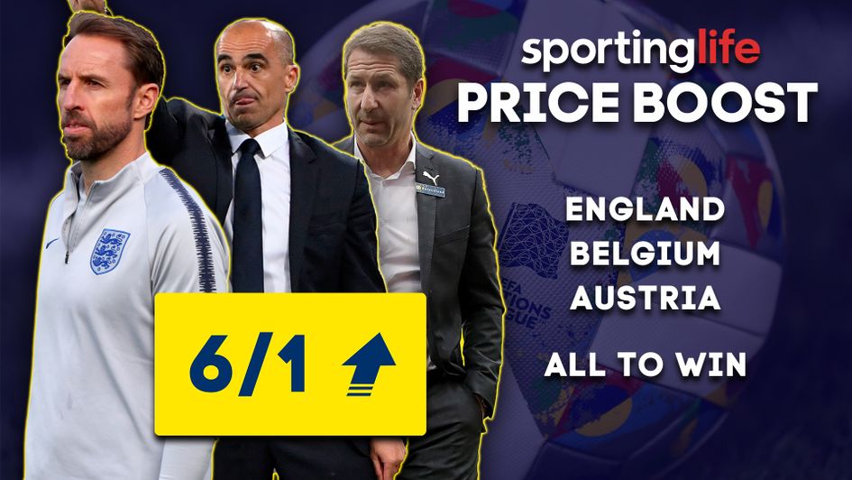 Sporting Life Price Boost: England, Belgium and Austria all feature