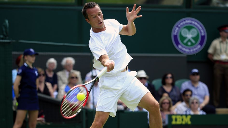 Philipp Kohlschreiber in action at Wimbledon