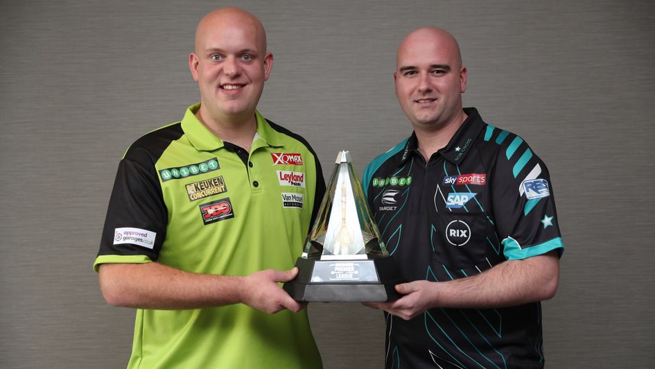 Michael van Gerwen and Rob Cross head the Premier League Darts betting (Picture: Lawrence Lustig/PDC)