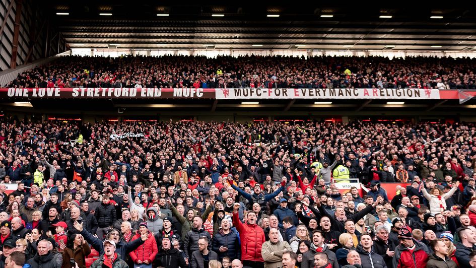 Manchester United fans inside Old Trafford