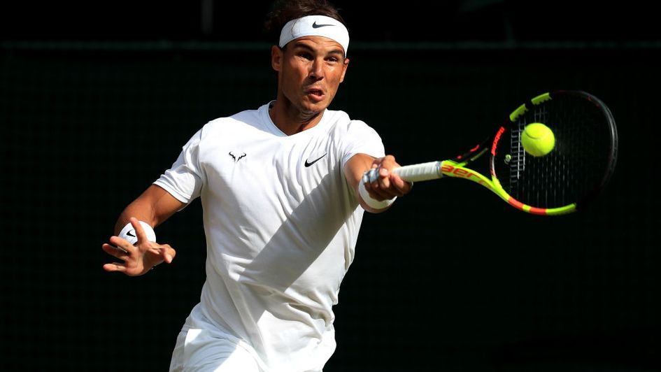 Rafael Nadal in action at the All England Club