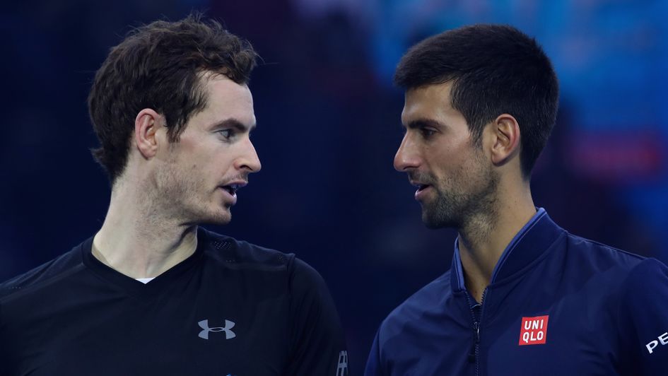 Andy Murray (l) and Novak Djokovic